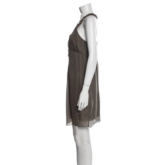 Milly of New York Scoop Neck Sleeveless Embellished Beaded Boho‎ Mini Dress XXS - Picture 3 of 10
